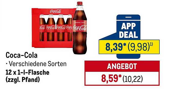 Coca-Cola 12 x 1-Liter-Flasche (zzgl. Pfand)