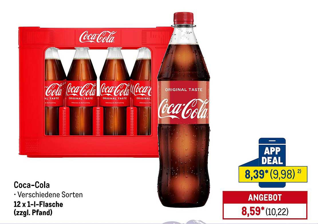 Coca-Cola 12 x 1,1-Liter-Flaschen - Verschiedene Sorten