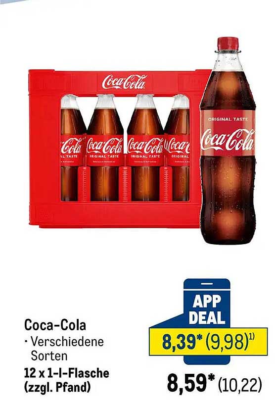 Coca-Cola 12er-Pack 1L-Flaschen