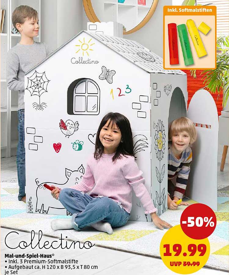 Collectino Mal-und-Spiel-Haus inkl. 3 Premium-Softmalstifte