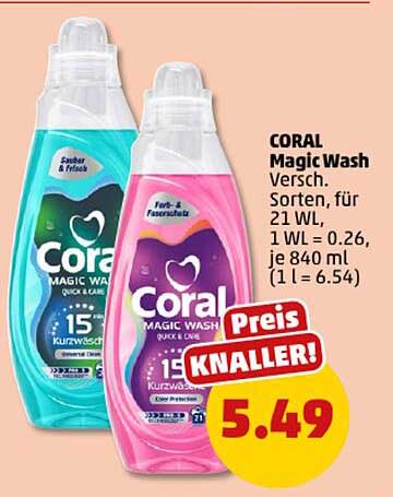 CORAL Magic Wash - hochwertige Waschmittel für strahlend saubere Wäsche