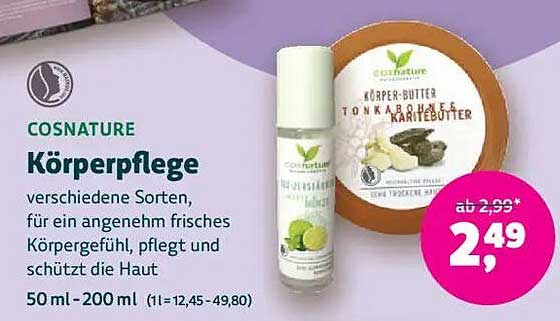 COSNATURE Körperpflege - verschiedene Sorten