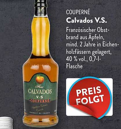 COUPERNÉ Calvados V.S. - Französischer Obstbrand