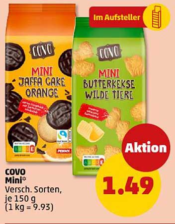 COVO Mini Kekse – Jaffa Cake Orange und Butterkekse Wilde Tiere