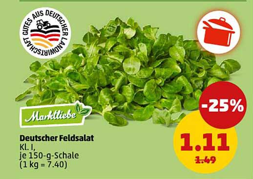 Deutscher Feldsalat Kl. I, je 150-g-Schale