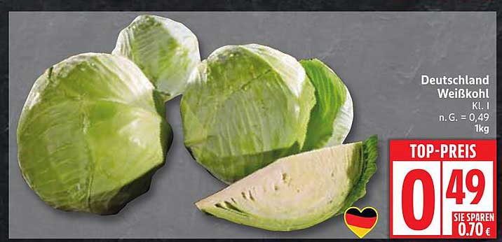 Deutschland Weißkohl Kl. I - Top-Preis!