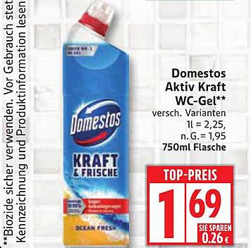 Domestos Aktiv Kraft WC-Gel 750ml