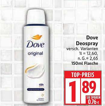Dove Deospray original 150ml