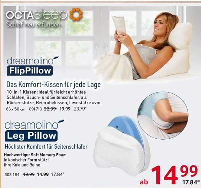 dreamolino FlipPillow und Leg Pillow – Das Komfort-Kissen für jede Lage