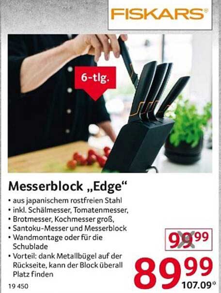 Fiskars Messerblock „Edge“ 6-tlg.