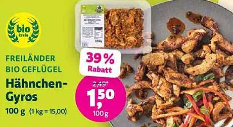 FREILÄNDER BIO GEFLÜGEL HÄHNCHEN-GYROS