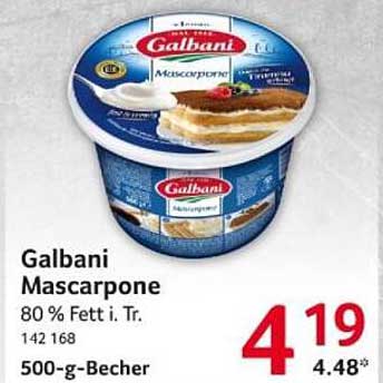 Galbani Mascarpone 80 % Fett i. Tr. 500-g-Becher