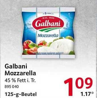 Galbani Mozzarella 125 g - 45 % Fett i. Tr.