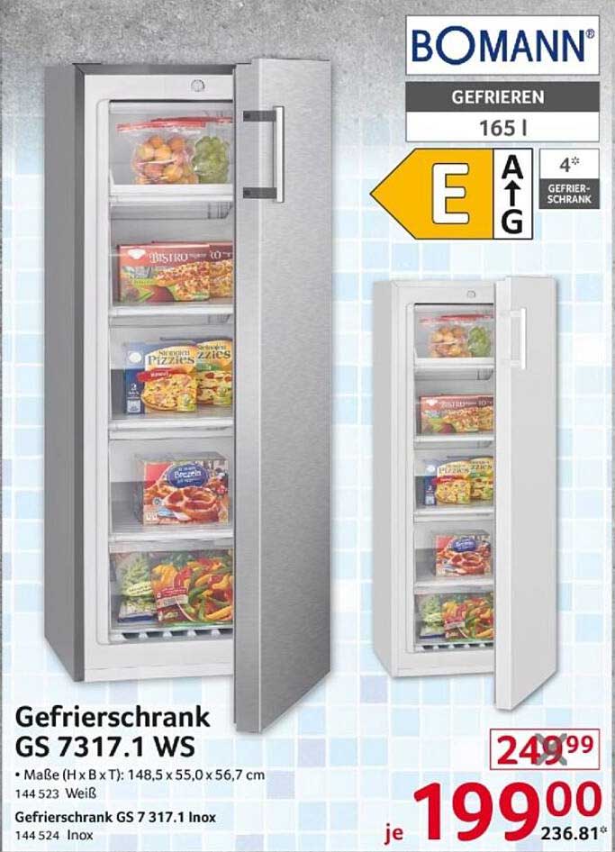 Gefrierschrank GS 7317.1 WS von Bomann