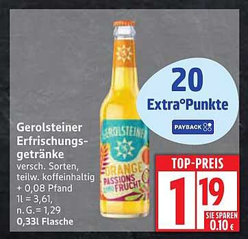 Gerolsteiner Erfrischungsgetränke, verschiedene Sorten