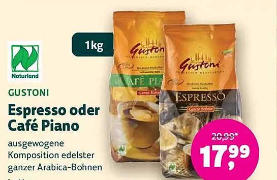 GUSTONI Espresso oder Café Piano 1kg