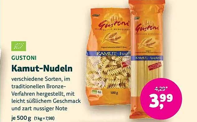 GUSTONI Kamut-Nudeln