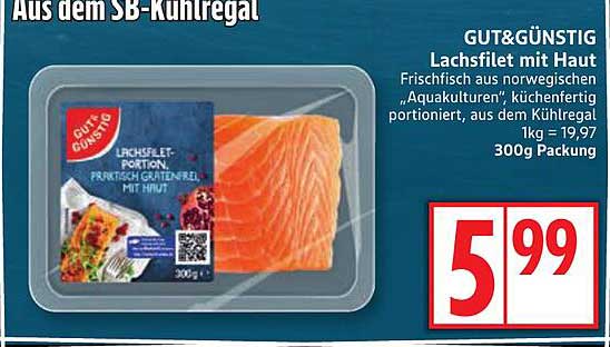 GUT&GENÜGSTIG Lachsfilet mit Haut