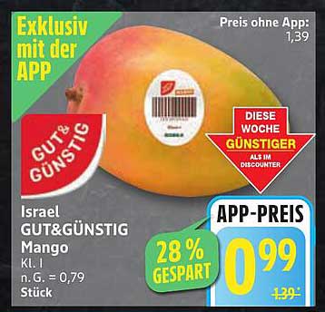 GUT&GÜNSTIG Mango aus Israel - jetzt zum App-Preis!