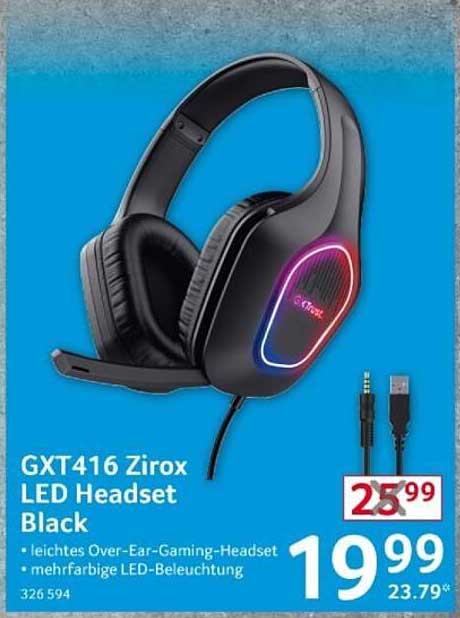 GXT416 Zirox LED Headset Black