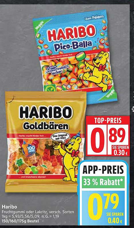 HARIBO Goldbären oder Pico-Balla zum Top-Preis