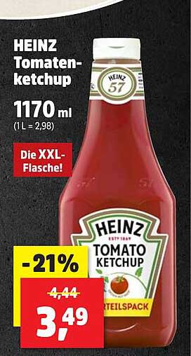 HEINZ Tomatenketchup 1170 ml - Die XXL-Flasche