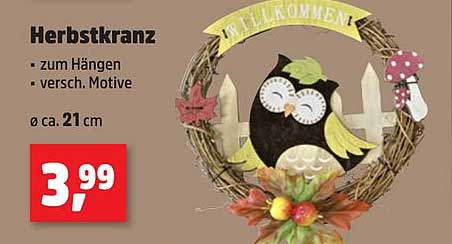 Herbstkranz - zum Hängen - versch. Motive - ø ca. 21 cm