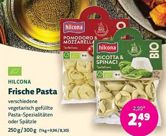 Hilcona Frische Pasta – verschiedene vegetarisch gefüllte Pasta-Spezialitäten