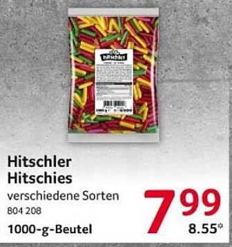 Hitschler Hitschies verschiedene Sorten 1000-g-Beutel