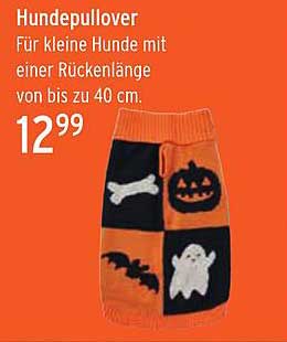 Hundepullover für kleine Hunde mit einer Rückenlänge von bis zu 40 cm.