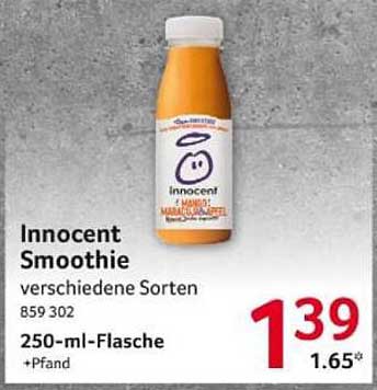 Innocent Smoothie verschiedene Sorten 250-ml-Flasche