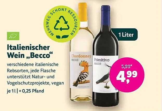 Italienischer Wein „Becco“