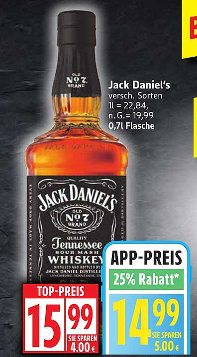 Jack Daniel's Tennessee Whiskey 0,7l