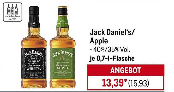 Jack Daniel's Tennessee Whiskey / Apple 0,7 l-Flasche