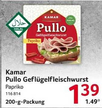 Kamar Pullo Geflügelaufschnitt Paprika 200-g-Packung