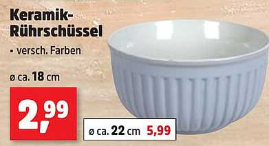 Keramik-Rührschüssel - verschieden Farben