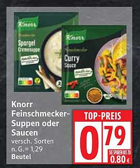 Knorr Feinschmecker-Suppen oder Saucen - Verschiedene Sorten