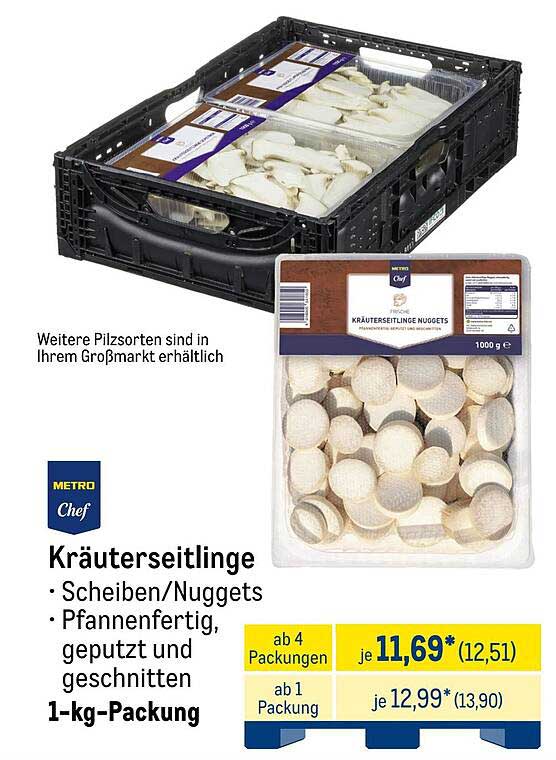 Kräuterseitlinge Nuggets - 1-kg-Packung