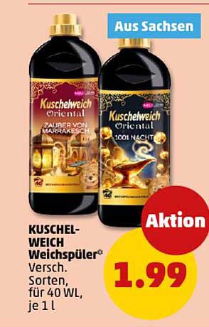 KUSCHELWEICH Weichspüler - Zauber von Marrakesch & 1001 Nacht, je 1 l