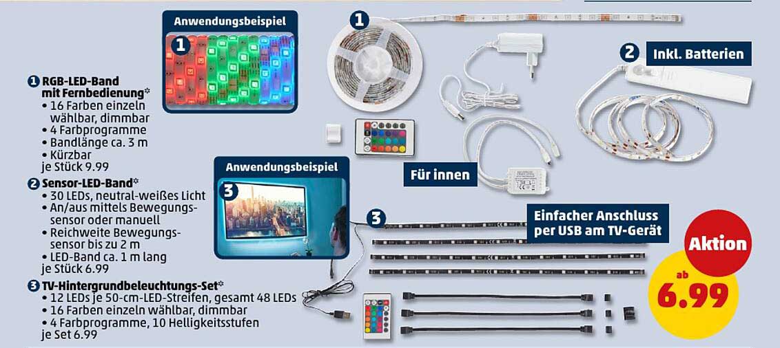 LED-Hintergrundbeleuchtungs-Set für Fernseher