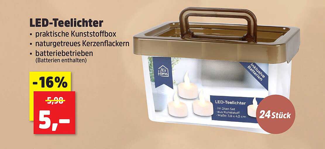 LED-Teelichter im 24er Set