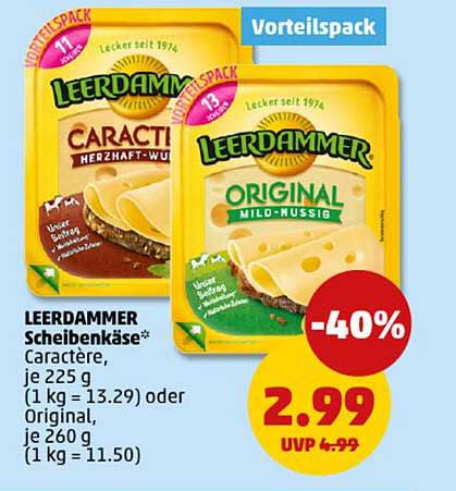 LEERDAMMER Scheibenkäse - Caractère und Original