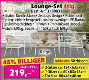 Lounge-Set 4tlg.