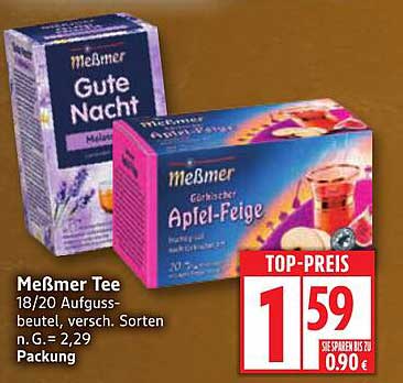 Meßmer Tee 18/20 Aufgussbeutel, verschiedene Sorten