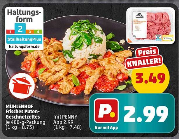 Mühlenhof Frisches Puten-Geschnetzeltes