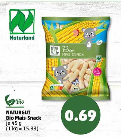 NATURGUT Bio Mais-Snack je 45 g
