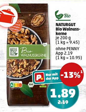 NATURGUT Bio Walnusskerne 200 g