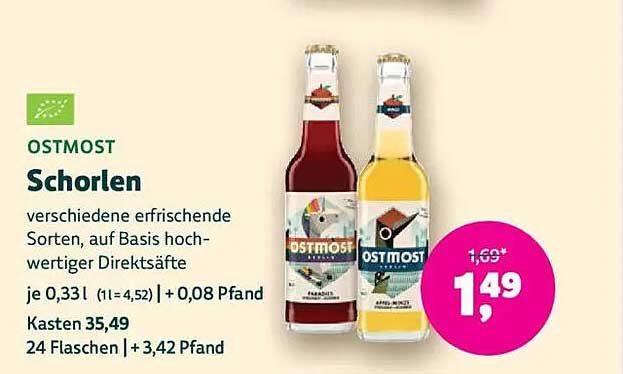 OSTMOST Schorlen – verschiedene erfrischende Sorten