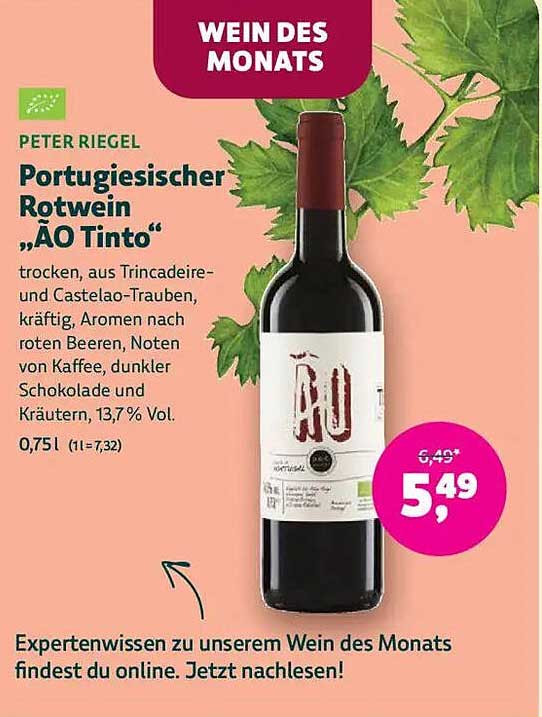 Portugiesischer Rotwein „ÂO Tinto“