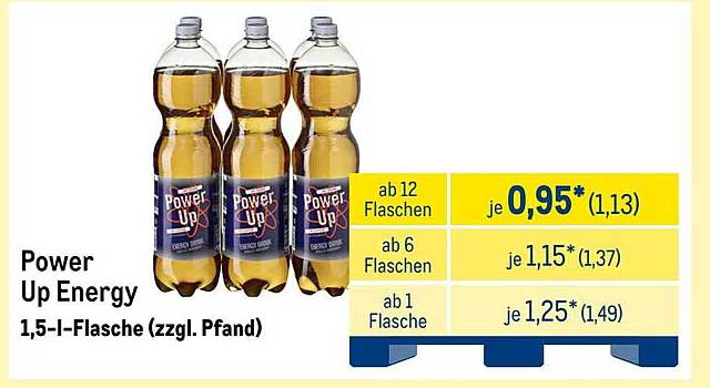 Power Up Energy 1,5-Liter-Flasche (zzgl. Pfand)